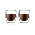 Bodum Pavina Double Wall Latte Glasses, Set of 2, 250ml White