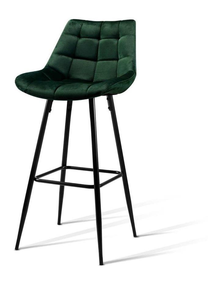 Artiss Kitchen Bar Stools Velvet Bar Stool Counter Chairs Metal Barstools Green Grey