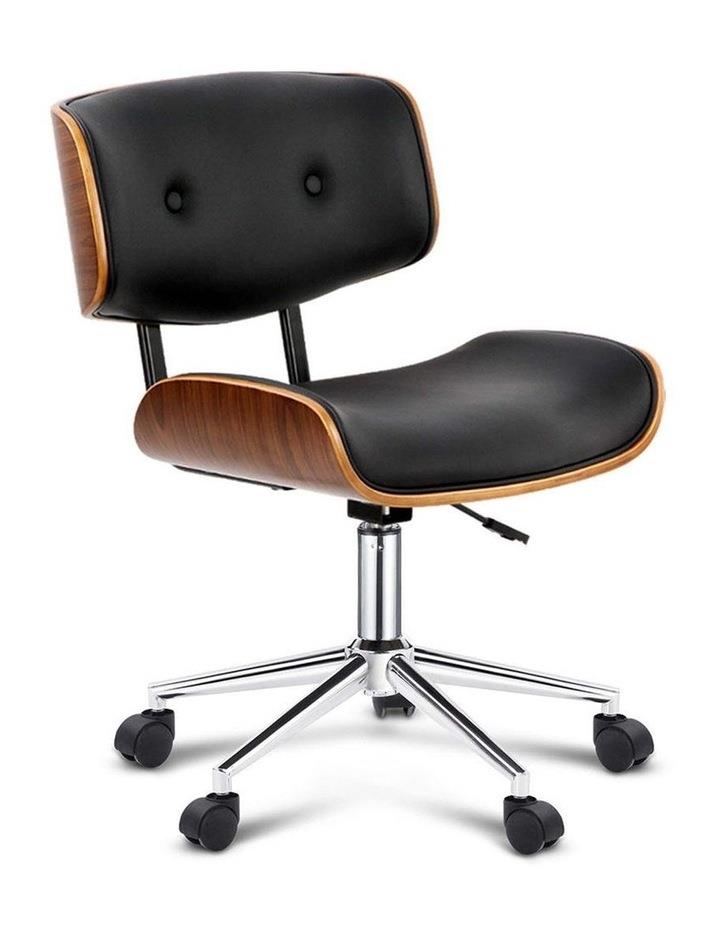 Artiss Wooden Office Chair Fabric Seat in Black