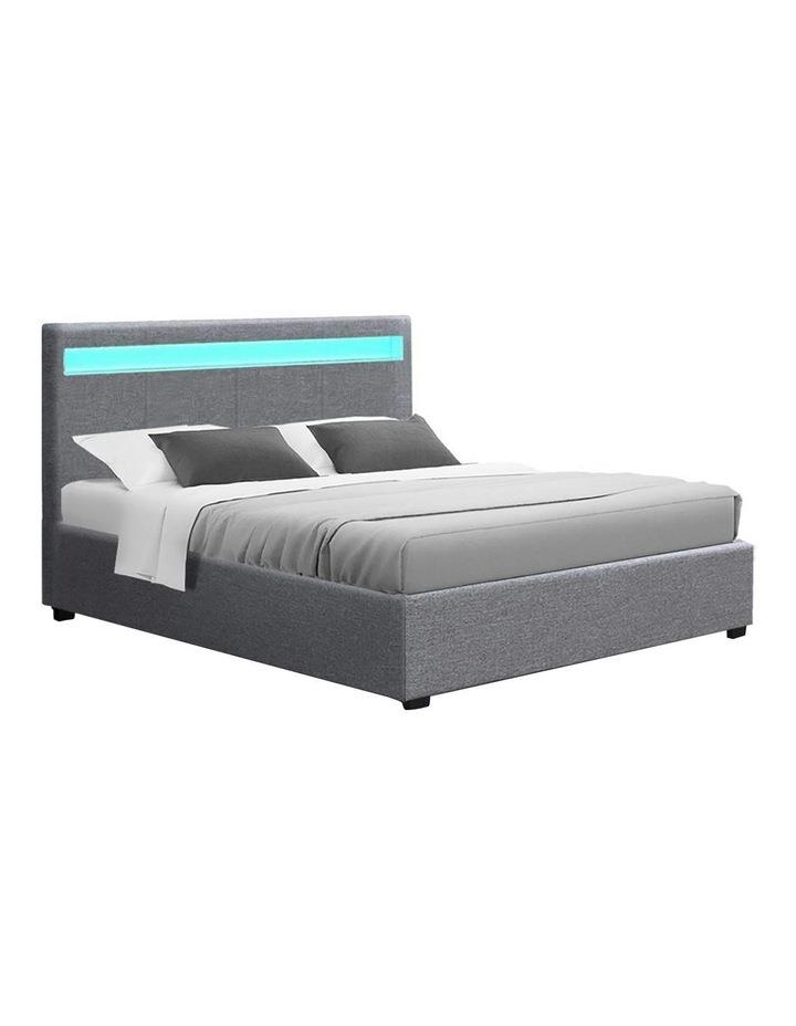 Artiss Cole Fabric Double Size Gas Lift Bed Frame in Grey
