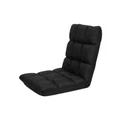 Sarantino Adjustable Floor Gaming Lounge Linen Chair 99x41x12cm Black