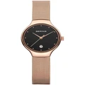 Bering Classic Collection Rose Gold Milanese Stainless Steel Analog Watch 13326-362 Rose