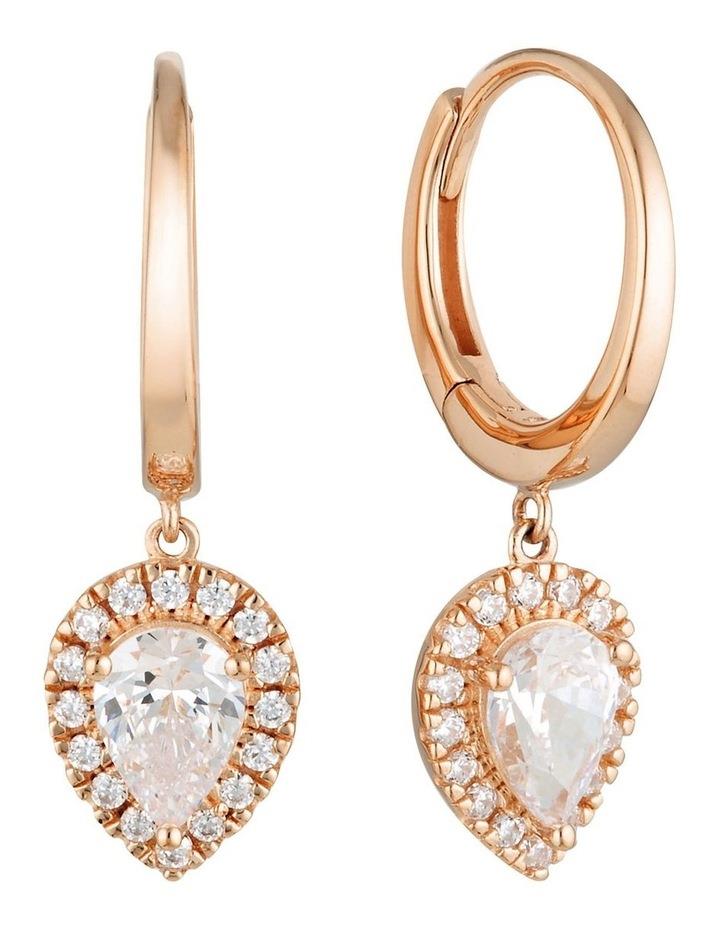 Georgini Luxe Splendore Huggie Earrings in Rose Gold Rose