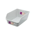 Paws and Claws High Wall 61cm Pet Cat/Kitten Waste Litter Tray w/ Raised Back Grey