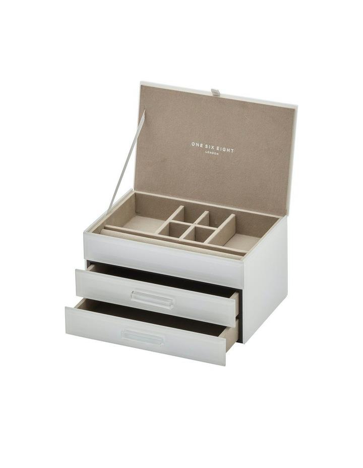 One Six Eight London Gabriella White Medium Jewellery Box