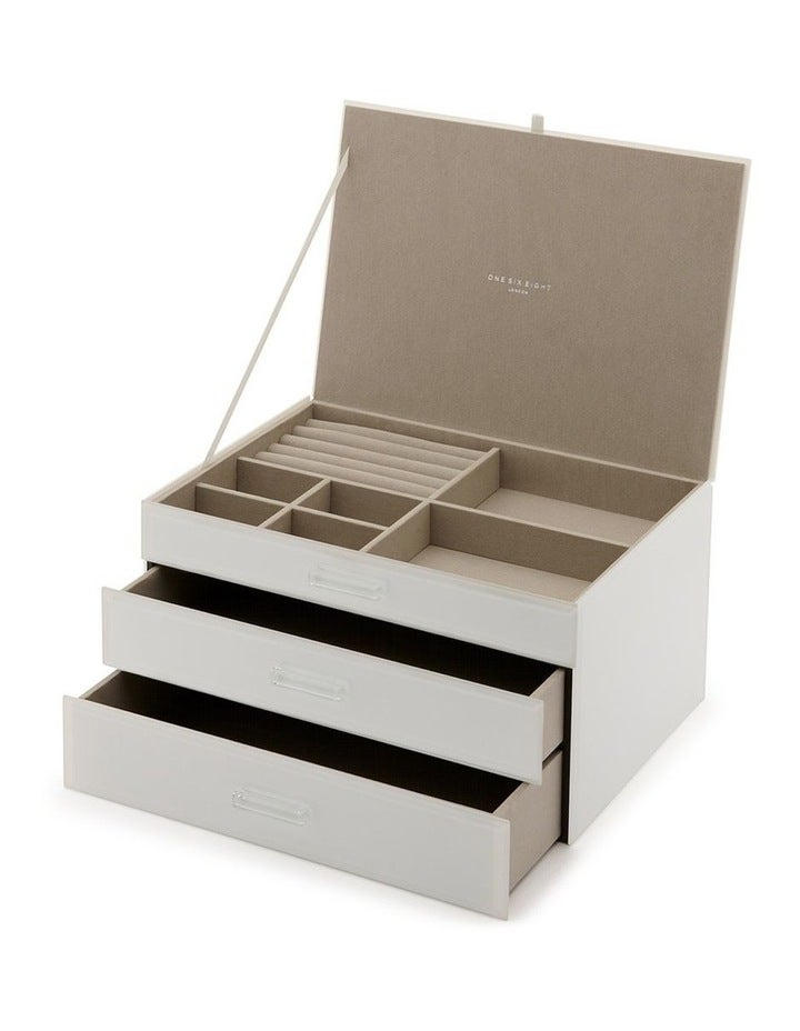 One Six Eight London Gabriella White Xl Jewellery Box