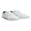 Tommy Hilfiger Stripe Insert Leather Lace-Up Sneaker in White 36