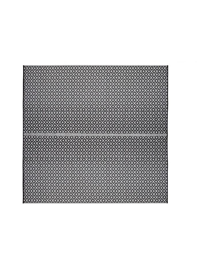 Fab Habitat 90x179cm Kimberley Black and White Recycled Plastic Outdoor Rug and Mat Assorted