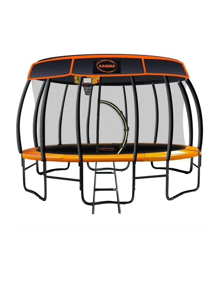Kahuna Kahuna 16ft Trampoline Kahuna Jumper Outdoor Round Pad Mat Net Ladder Roof Basketball Set Orange