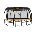 Kahuna Trampoline 12ft Free Safety Net Spring Pad Roof Mat Ladder Basketball Orange