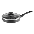 The Cooks Collective Classic Non-Stick 4 Cup Egg Poacher with Lid in Black