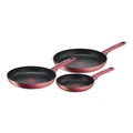 Tefal Perfect Cook Non-Stick Induction Frypan 3 Piece Set in Red
