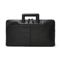 Aquila Montoro Leather Slim Briefcase in Black