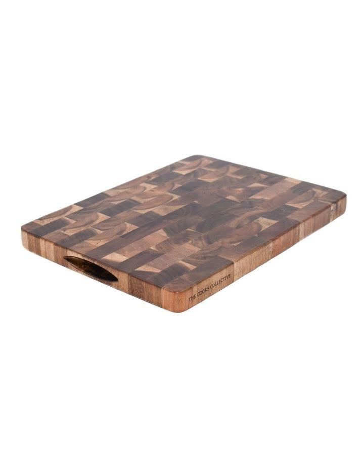 The Cooks Collective Acacia End Grain Cutting Board 40x30x3cm in Natural Brown