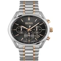 HUGO BOSS Champion 44mm Two Tone Stainless Steel Chrono Watch 1513819 Black No Size