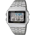 Casio A500WA 1DF Vintage Style Silver Stainless Steel Digital Watch Silver