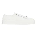 Windsor Smith Ruby Platform Sneaker in White Canvas White 8
