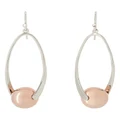 Gregory Ladner Pearl Story Rhodium and Rose Gold Tone Earrings Ger7951M Silver