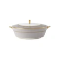 Wedgwood Anthemion Grey Covered Vegetable Dish