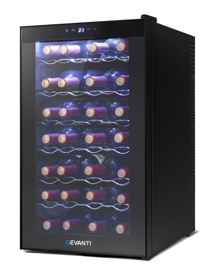 Devanti Wine Cooler 28 Bottle Thermoelectric Chiller Storage Fridge Cellar Black No Colour