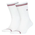 Tommy Hilfiger Iconic Sports Crew Socks 2 Pack in White One Size