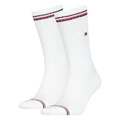 Tommy Hilfiger Iconic Sports Crew Socks 2 Pack in White One Size