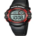 Lorus R2379HX 9 Black/Red Digital Sports Watch Assorted Small