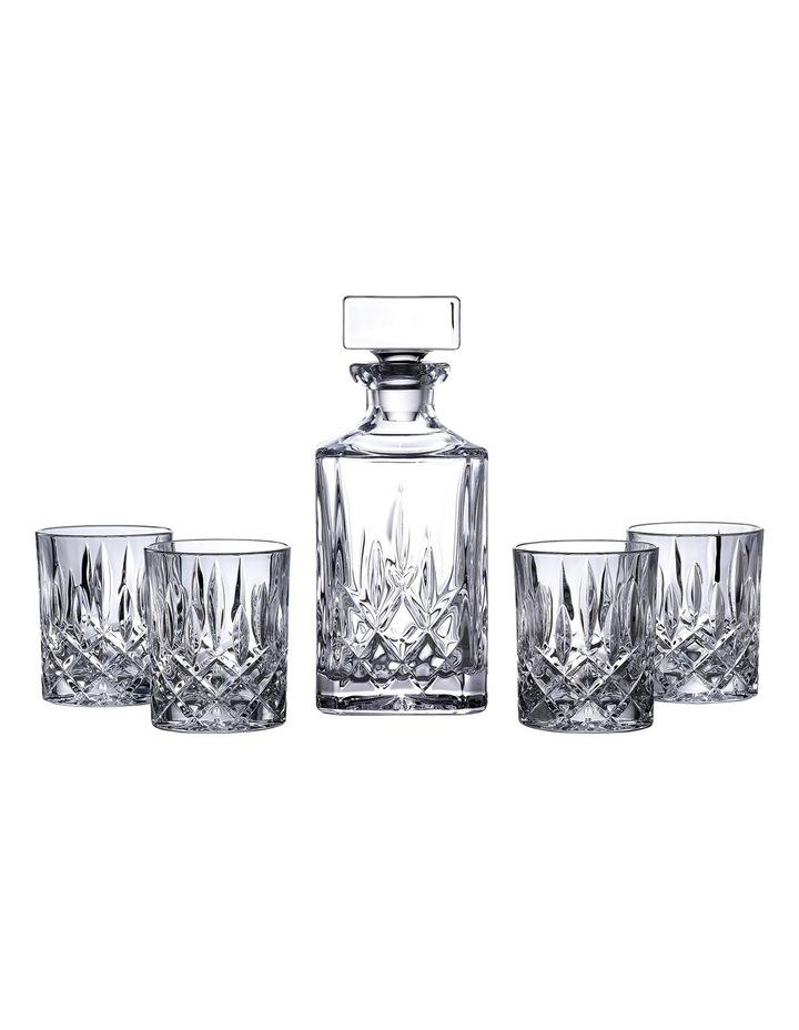 Royal Doulton Square Crystal Decanter and Tumblers, 5 Piece Set Clear