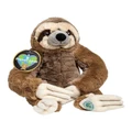 FAO Schwarz Recycled Bottle Sloth Plush Toy 25cm Brown