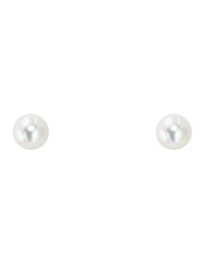 Pure Elements Small 4-4.5mm White Cultured Freshwater Pearl Stud Earrings White