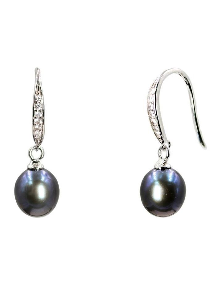 Pure Elements Elegant Peacock Black Pearl Drop Earrings