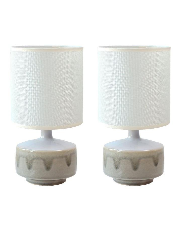 Lexi Lighting Braid Ceramic Table Lamp Set of 2 Grey