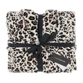 Linen House Plush Bath Robe In Leopard Beige Bathrobe