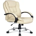 Artiss Executive Premium PU Faux Leather Office Computer Chair Beige