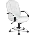Artiss PU Leather Padded Office Desk Computer Chair White