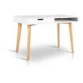 Artiss Artiss Wood Computer Desk with Drawers White No Colour