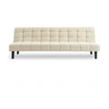 Sarantino Faux Suede Fabric Sofa Bed Beige