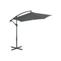 Milano Outdoor 3 Meter Hanging and Folding Umbrella in Charcoal