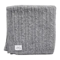 Heirloom Cashmere Cashmere Cable Knit Baby Blanket in Grey