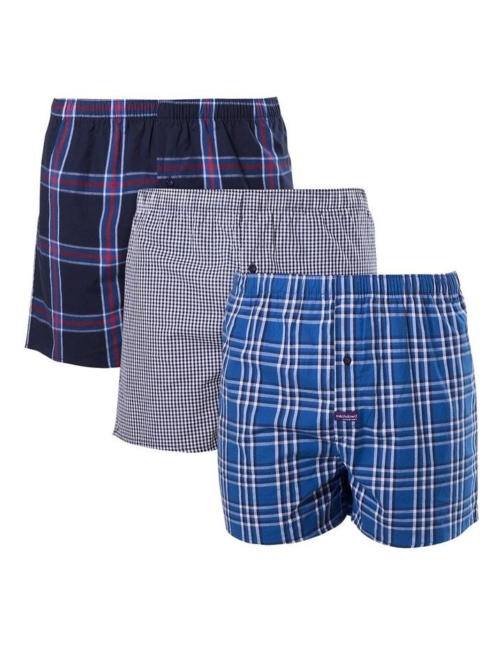 Mitch Dowd Woven Boxer 3 Pack in Multi Assorted XL