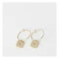 Basque Star Charm Drop Earring in Gold