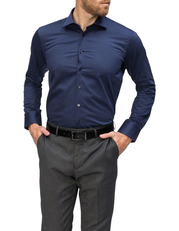 Calvin Klein Solid Long Sleeve Business Shirt in Navy 41