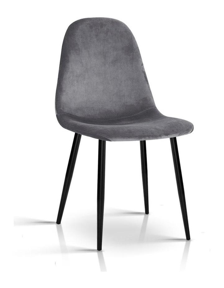 Artiss Dining Chairs Velvet Curved Slope Set of 4 in Grey