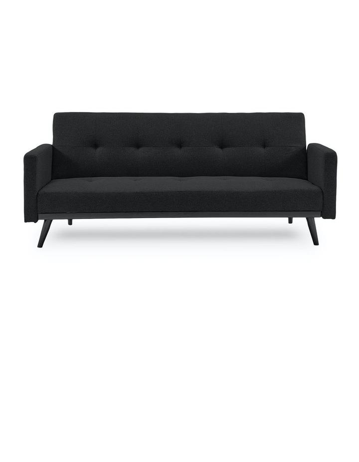 Sarantino 3 Seater Sofa Bed Lounge Futon Couch Modular Furniture Home Linen Fabric Black