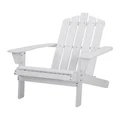 Gardeon Outdoor Sun Lounge Beach Chairs Table Setting Wooden Adirondack Patio White