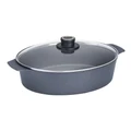 WOLL Woll Diamond Lite Fixed Handle Induction Oval Roaster with Lid 31x26cm 6L Gift Boxed