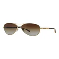 Burberry BE3080 Gold Polarised Sunglasses Brown