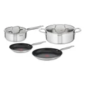 Tefal Virtuoso Induction Cookware Set 4 Piece in Stainless Steel