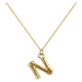 Mocha Letter N Initial Gold Necklace Assorted