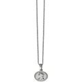 Mocha Fine Curb Chain Mini Australian Token Silver Necklace Silver